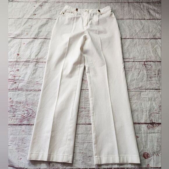 St. John Sport High Rise Straight Leg Jeans Size 4 - Picture 2 of 5